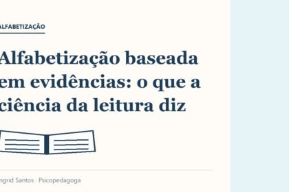 Capa do artigo: Alfabetização baseada em evidências: o que a ciência da leitura diz