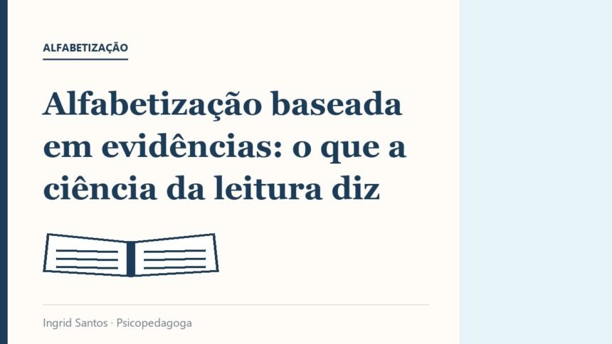 Capa do artigo: Alfabetização baseada em evidências: o que a ciência da leitura diz