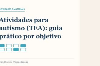Capa do artigo: Atividades para autismo (TEA): guia prático por objetivo