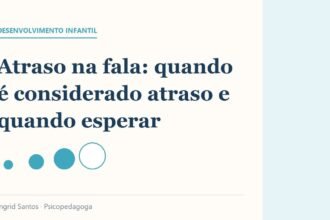 Capa do artigo: Atraso na fala: quando é considerado atraso e quando esperar