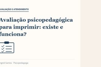 Capa do artigo: Avaliação psicopedagógica para imprimir: existe e funciona?