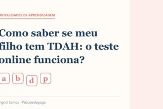 Capa do artigo: Como saber se meu filho tem TDAH: o teste online funciona?