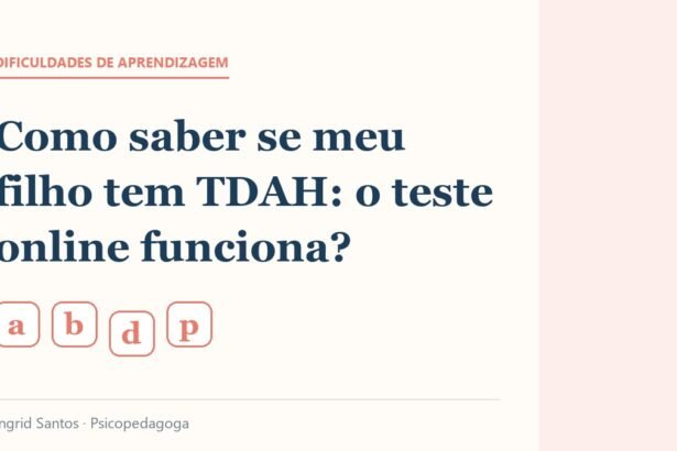 Capa do artigo: Como saber se meu filho tem TDAH: o teste online funciona?