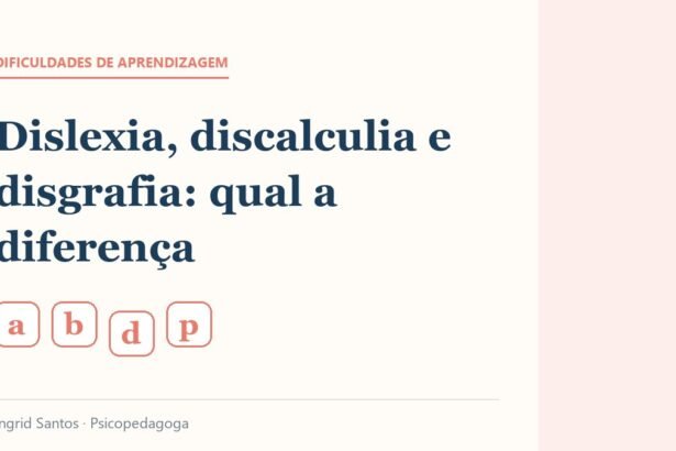 Capa do artigo: Dislexia, discalculia e disgrafia: qual a diferença