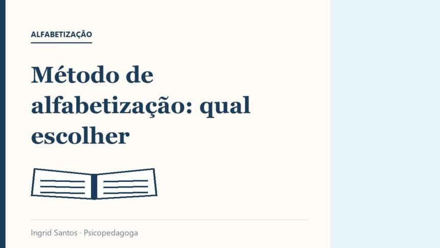 Capa do artigo: Método de alfabetização: qual escolher