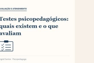 Capa do artigo: Testes psicopedagógicos: quais existem e o que avaliam