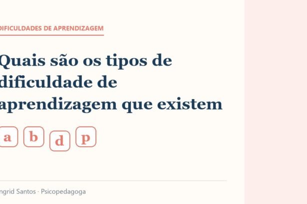 Capa do artigo: Quais são os tipos de dificuldade de aprendizagem que existem