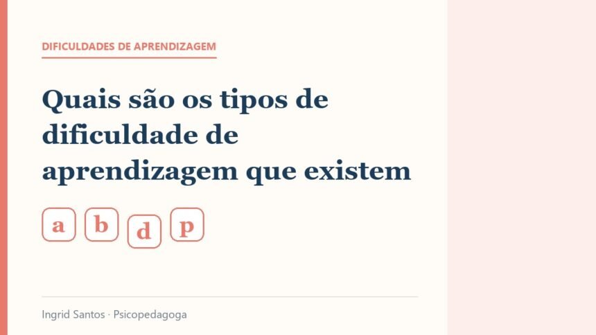 Capa do artigo: Quais são os tipos de dificuldade de aprendizagem que existem
