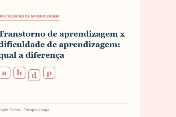 Capa do artigo: Transtorno de aprendizagem x dificuldade de aprendizagem: qual a diferença